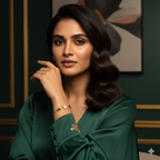 Veridian Aura - Luxury Emerald Butterfly Gold Bracelet | Anti - Tarnish | Xayah