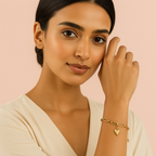 Aurora Gold Heart Link Bracelet – Minimalist Luxury Chain Bracelet | Anti - Tarnish | Xayah