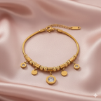 Celestia Gold Charm Bracelet | Minimalist Luxury Jewelry | Anti - Tarnish | Xayah