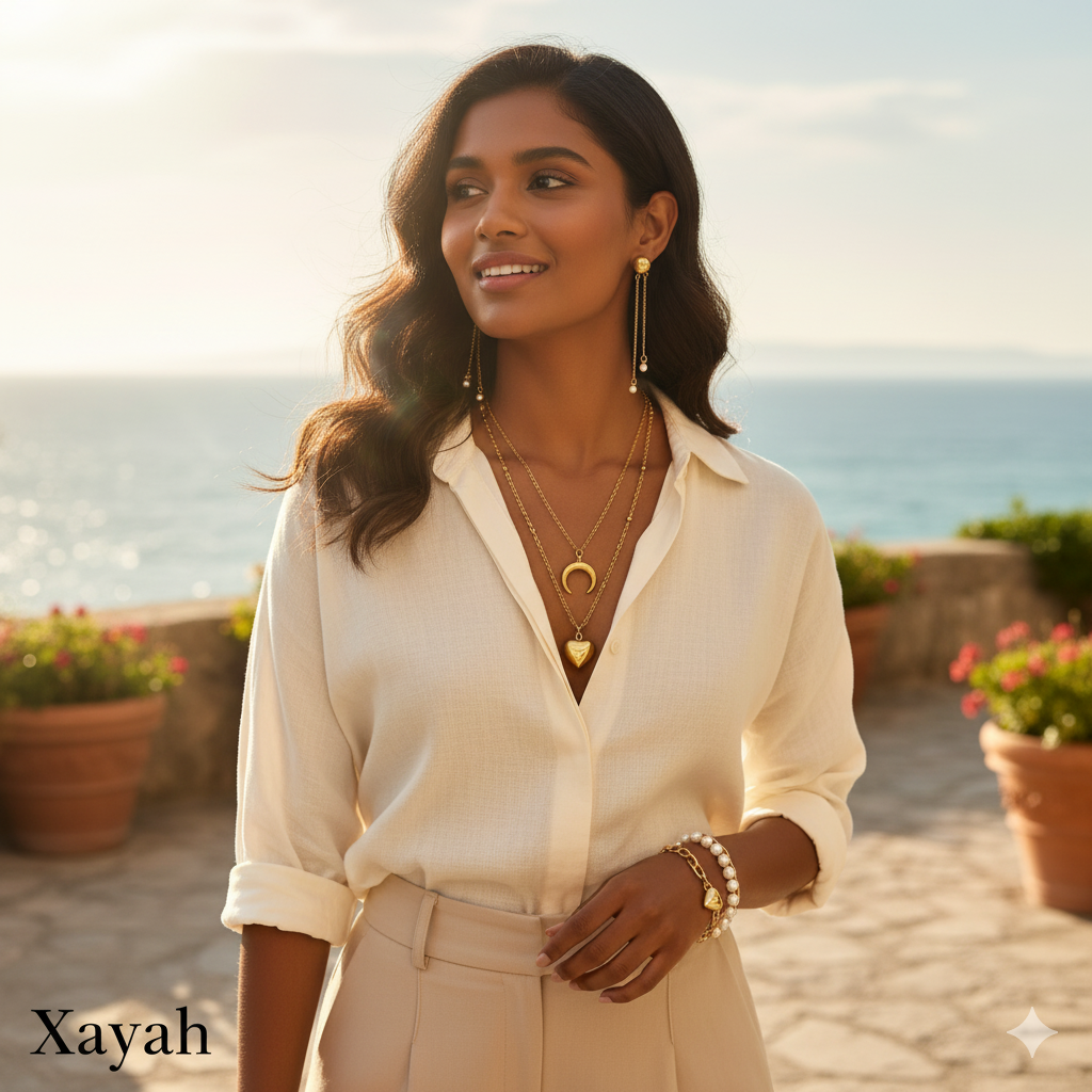 Amalfi Dream Pearl Set | Anti - Tarnish | Xayah Luxury Jewelry Set
