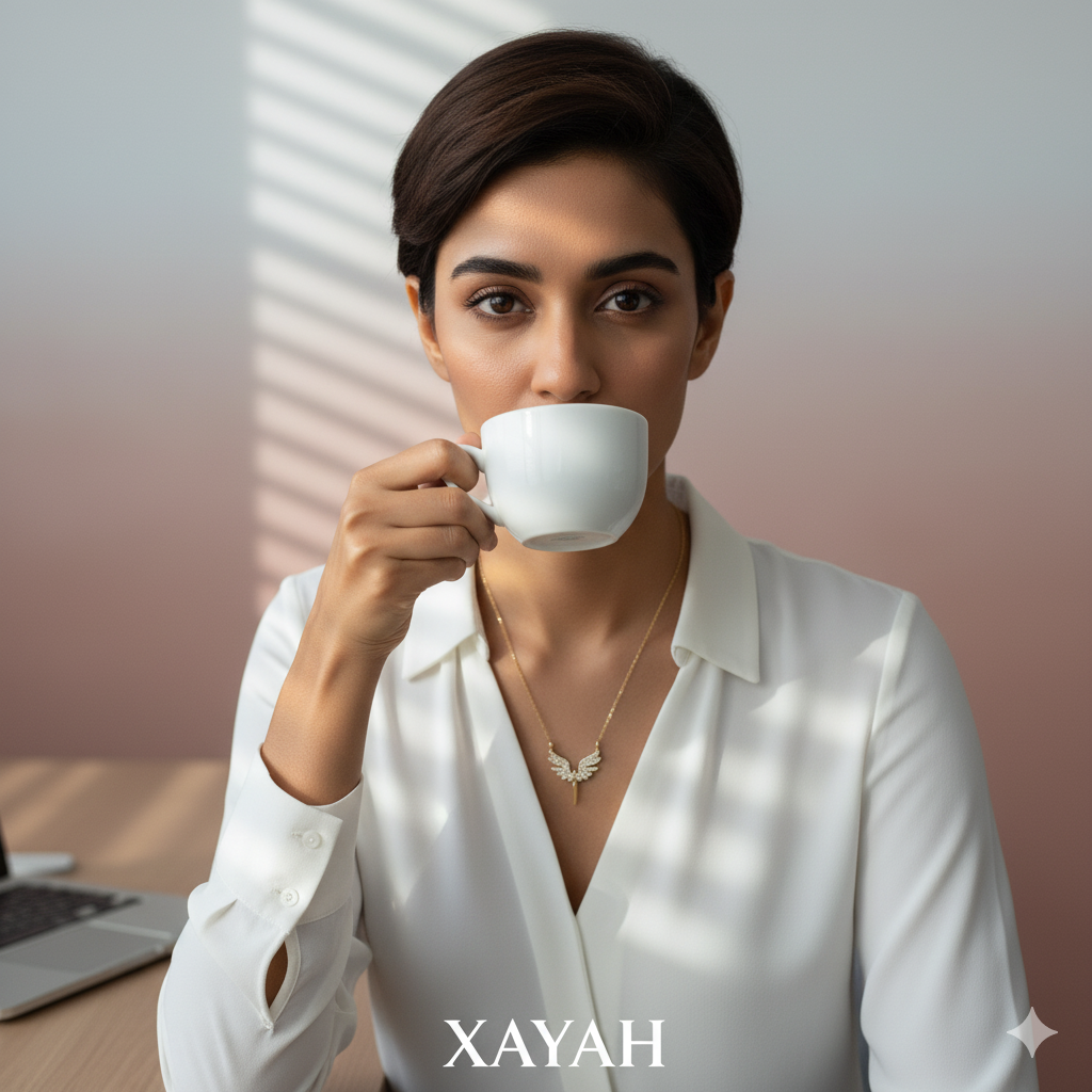 Athena's Winged Sparkle Set - Gold Crystal Necklace & Matching Earrings | Anti - Tarnish | Xayah