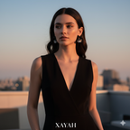 Noir Bow Crystal Stud Earrings | Xayah