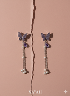 Amethyst Butterfly Dangle Earrings | Xayah