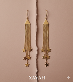 Golden Starfall Tassel Earrings | Anti - Tarnish | Xayah