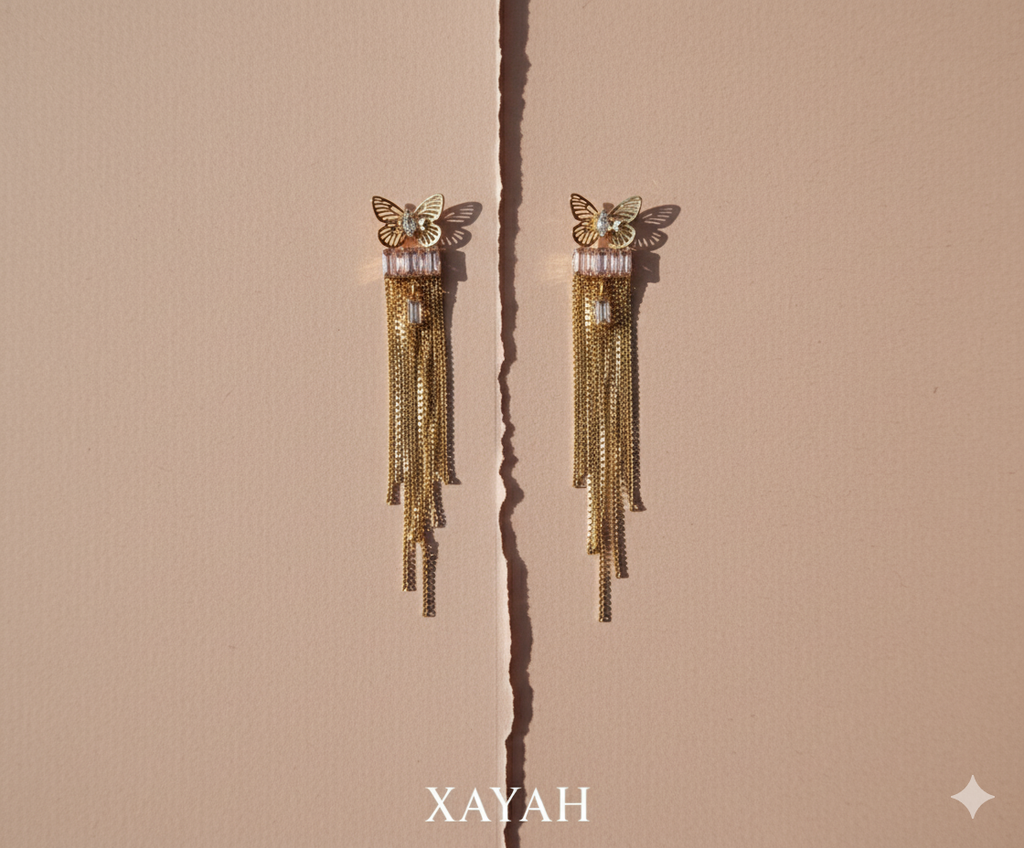 Monarch Waterfall Dangle Earring | Anti - Tarnish | Xayah