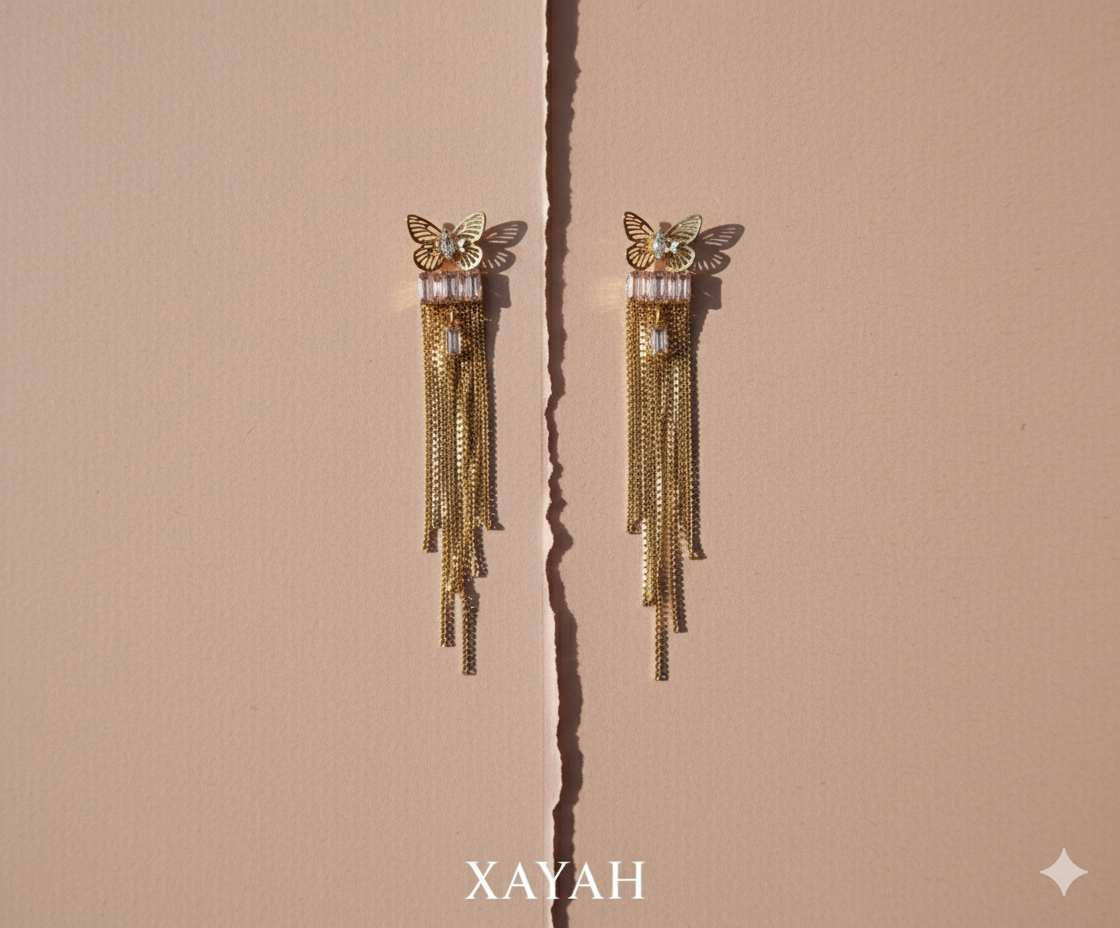 Monarch Waterfall Dangle Earring | Anti - Tarnish | Xayah