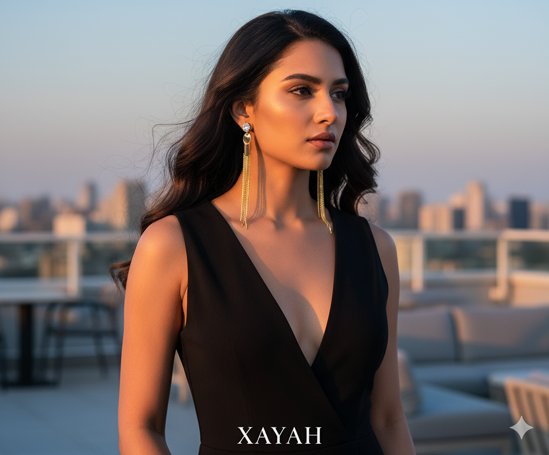 Luxe Chain Fringe Dangle Earrings | Anti - Tarnish | Xayah