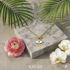 Gold Evil Eye Protection Necklace - Elegant Jewelry |Anti - Tarnish | Xayah