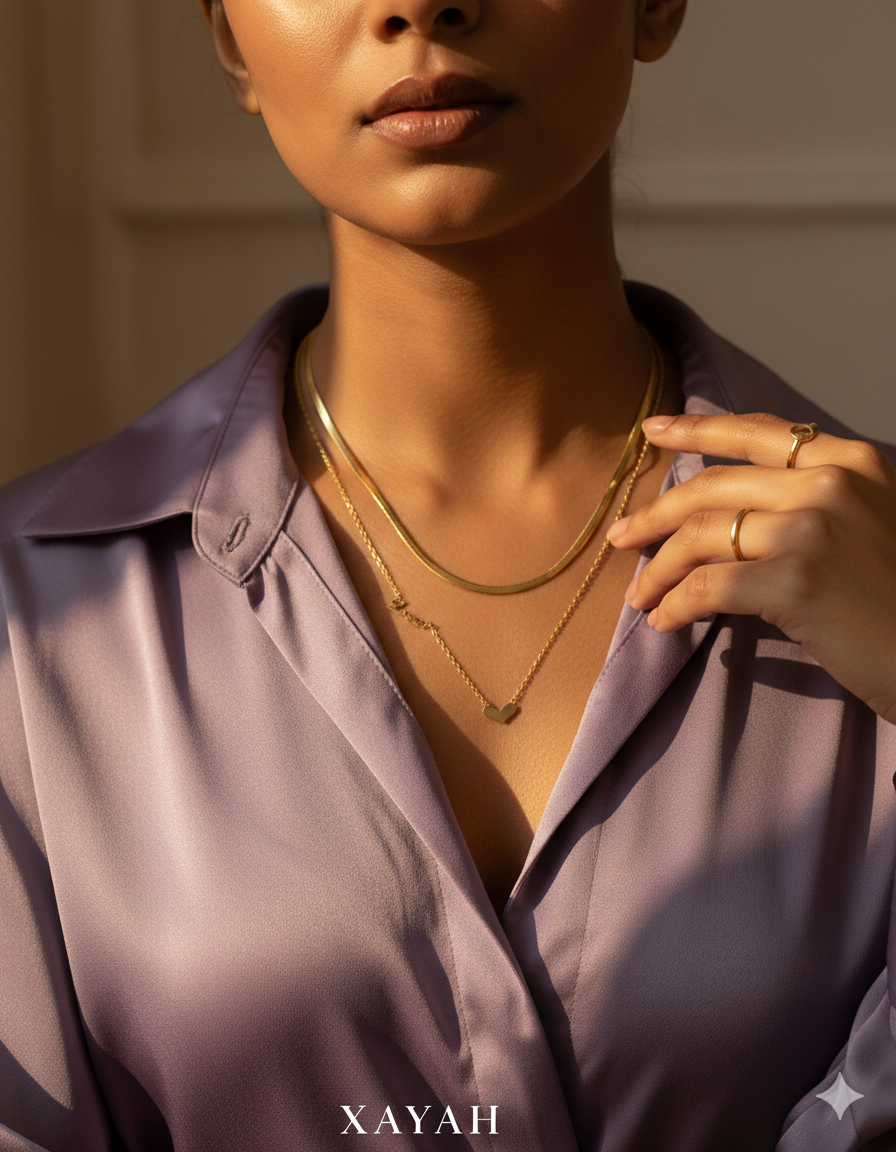 Sunburst Loveu from heart pendant necklace | Anti - Tarnish | Xayah