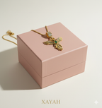 Luxury Phoenix Necklace with Emerald Green Stone & Crystals | Anti - Tarnish | Xayah