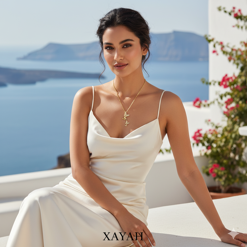 Breeze Diamond Butterfly Necklace - Anti Tranish Gold Vermeil | Xayah