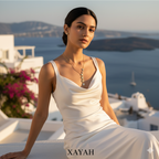 Starlight Trail' Gold Vermeil & Diamond Lariat Necklace | Anti - Tarnish | Xayah