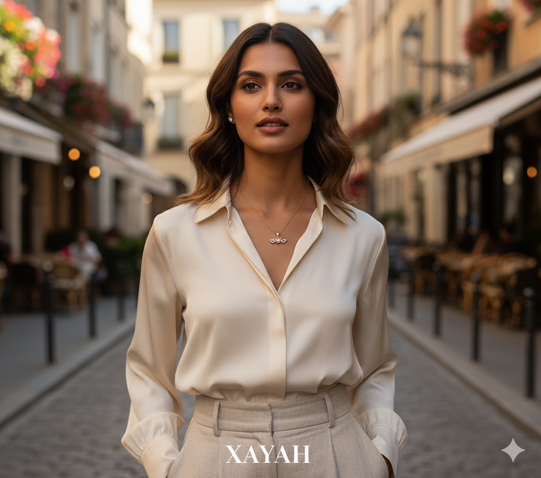 Angel's Embrace Pendant Necklace | Rose Quartz & Gold | Anti Tarnish | XAYAH